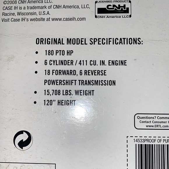 ERTL Case Puma 210 Tractor. 1/64 scale. Sealed. - Picture 7 of 7
